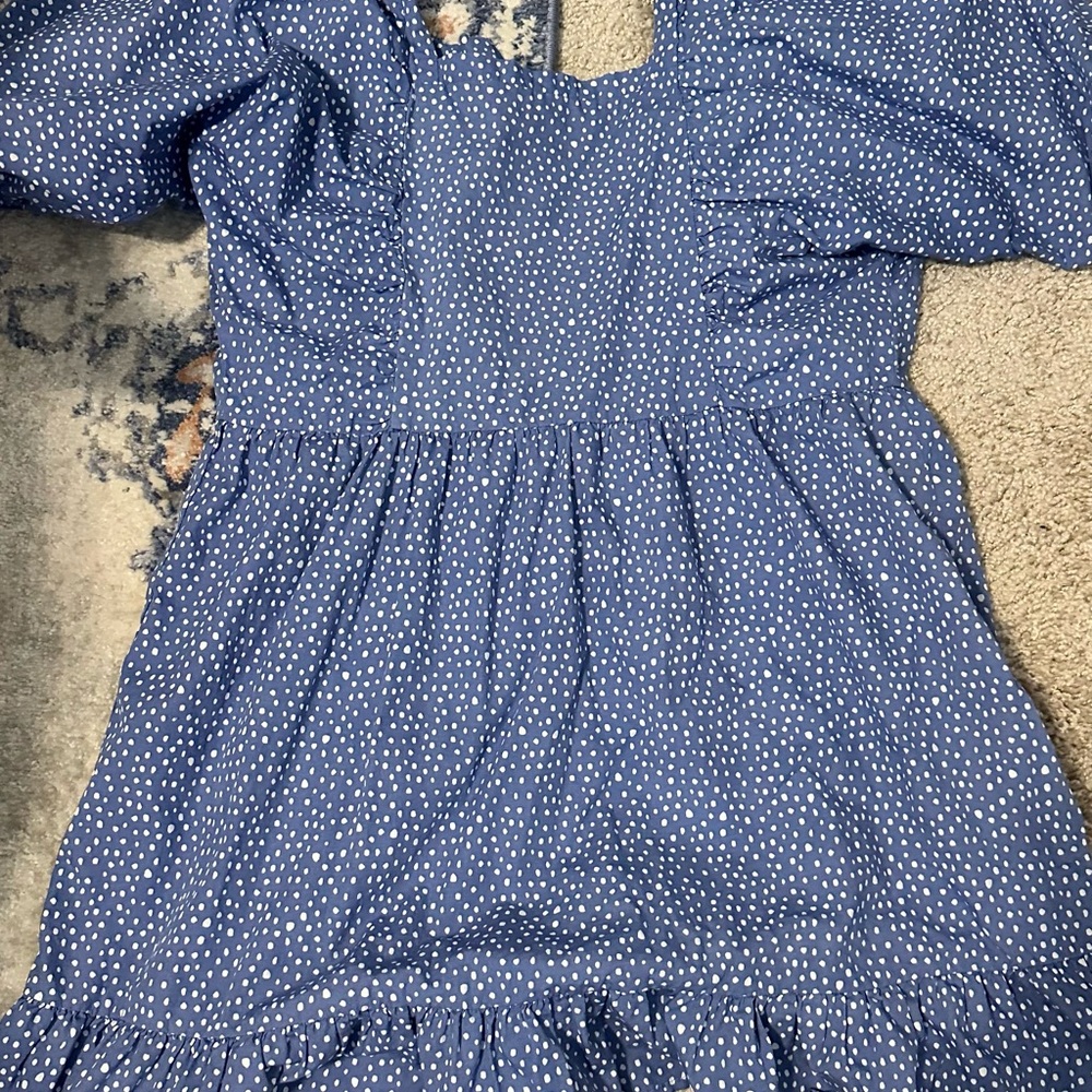 Blue Polka Dot Kids Dress